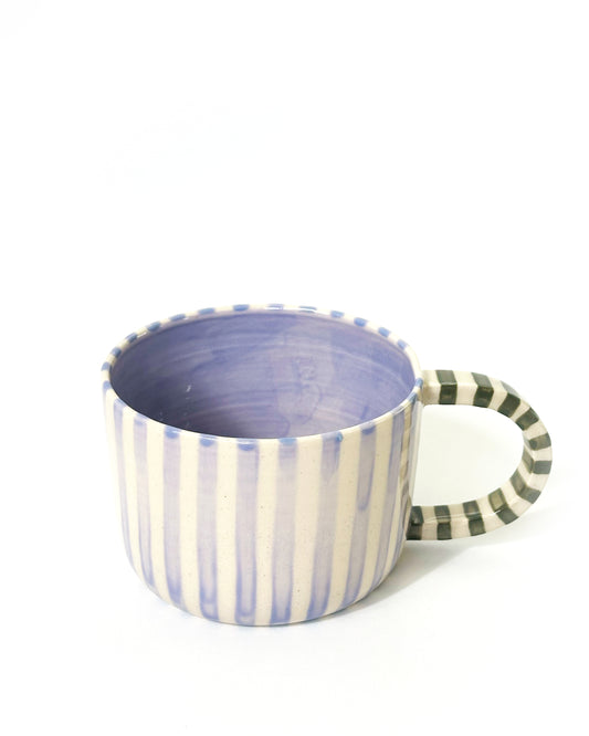 Classic Stripey Mug - Lavender & Avocado