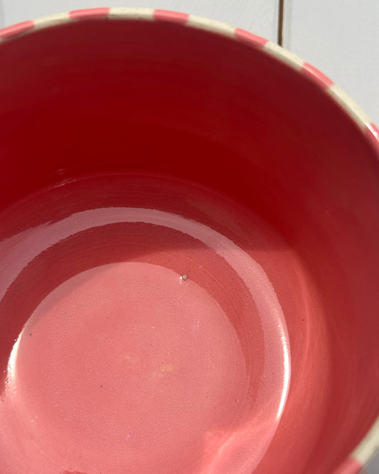 Classic Stripey Mug - Pink & Brown *SECOND* see photos