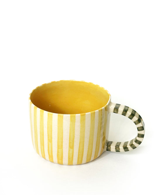 Classic Stripey Mug - Sunshine Yellow & Avocado