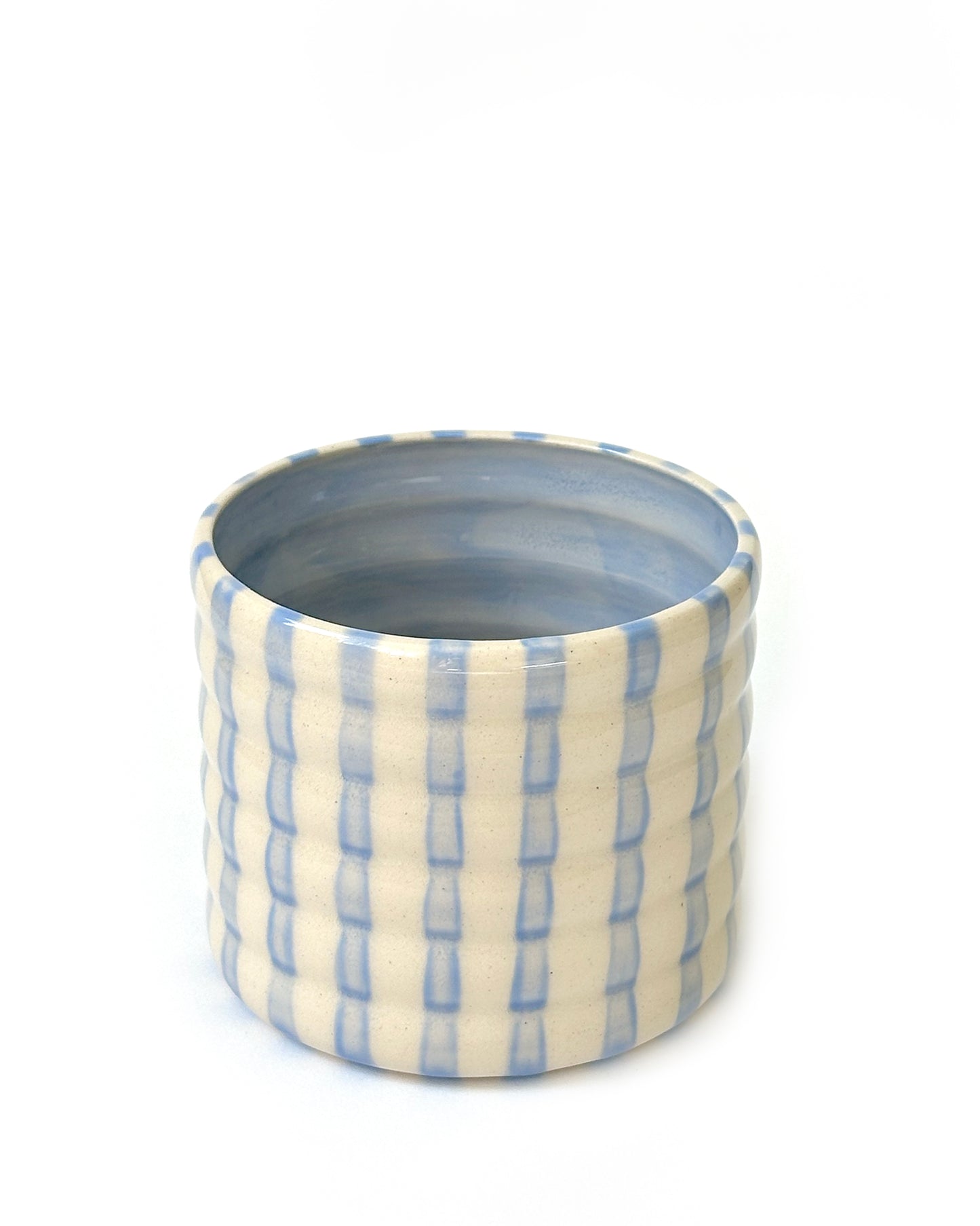 Stripey Tumbler in Powder Blue
