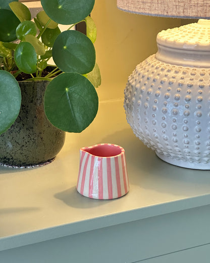 Mini Stripey Jug - Pink