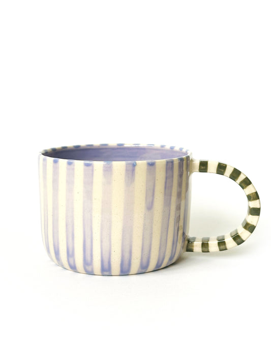 Classic Stripey Mug - Lavender & Avocado