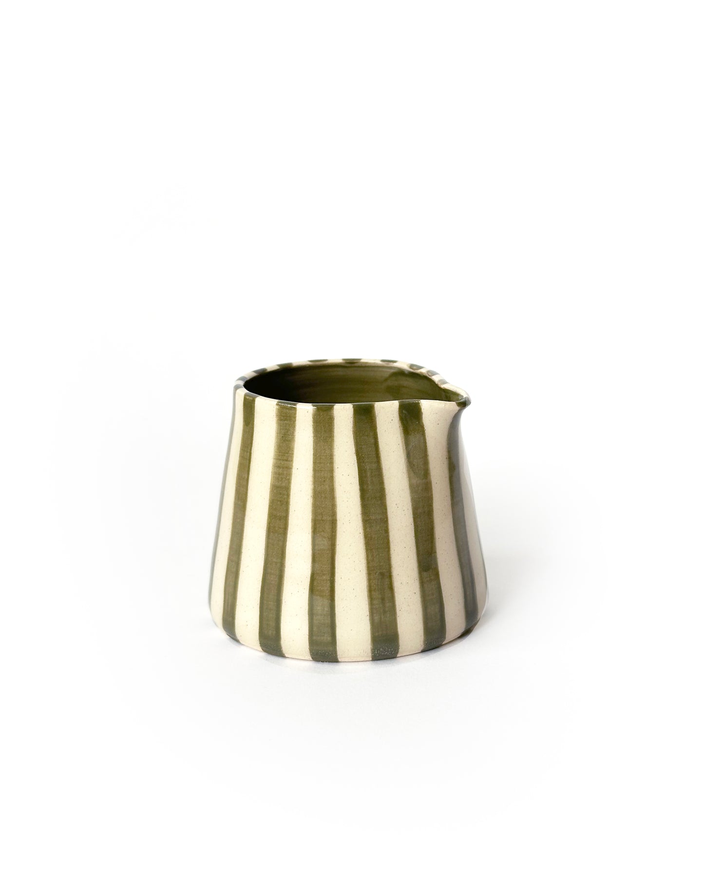 Mini Stripey Jug - Avocado