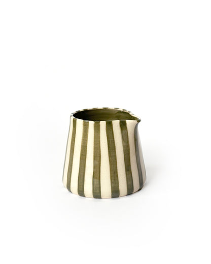 Mini Stripey Jug - Avocado