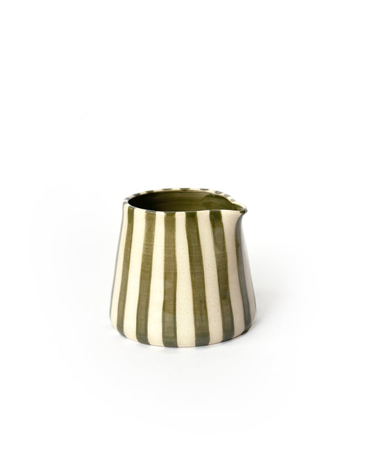 Mini Stripey Jug - Avocado