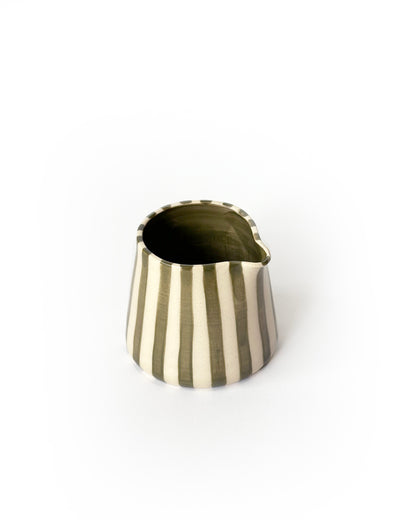 Mini Stripey Jug - Avocado