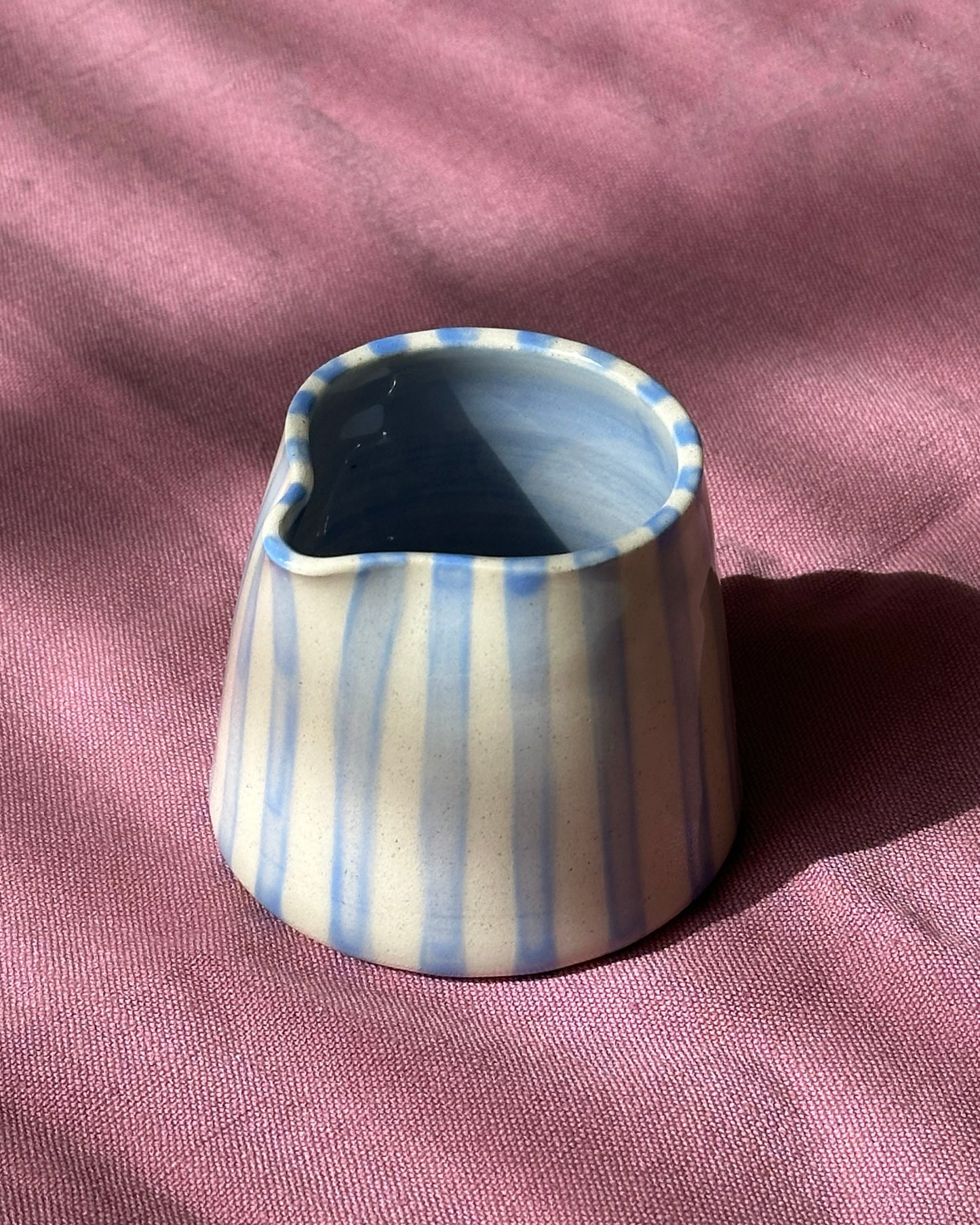 Mini Stripey Jug - Powder Blue