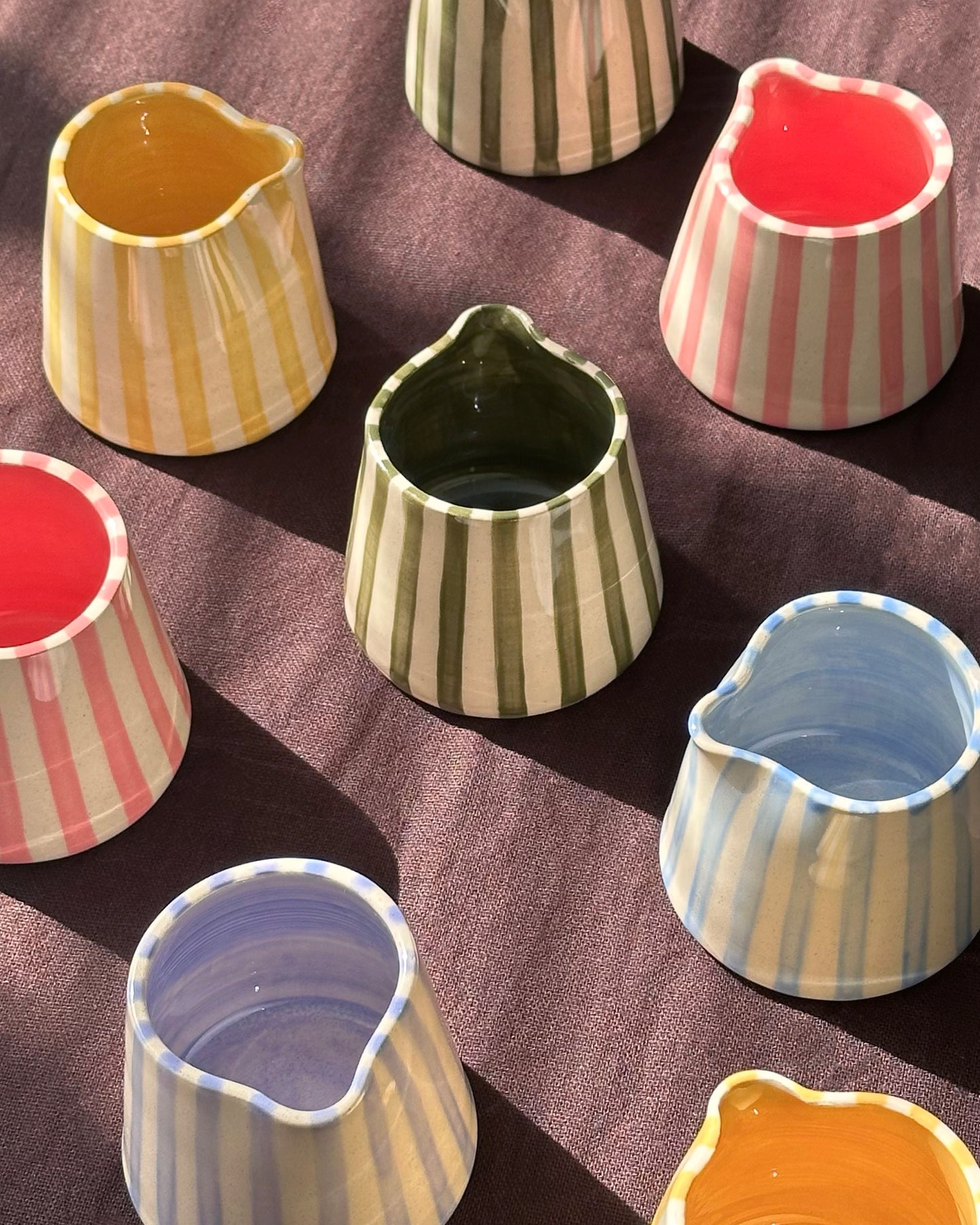 Mini Stripey Jug - Powder Blue