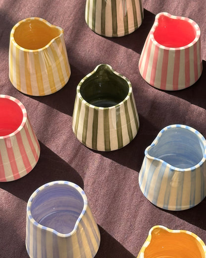 Mini Stripey Jug - Powder Blue