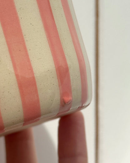 Classic Stripey Mug - Pink & Brown *SECOND* see photos