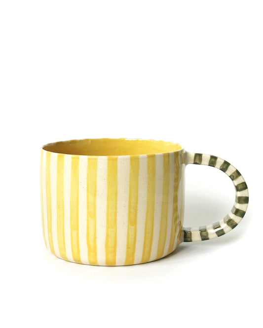 Classic Stripey Mug - Sunshine Yellow & Avocado