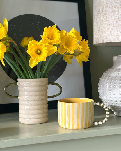Classic Stripey Mug - Sunshine Yellow & Avocado