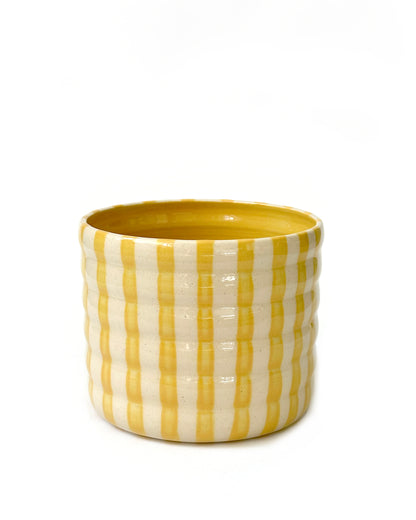 Stripey Tumbler in Sunshine Yellow - MADE TO ORDER