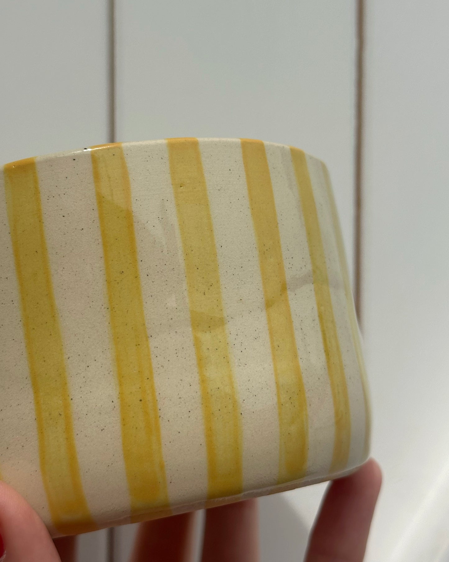 Classic Stripey Mug - Sunshine Yellow & Avocado *SECOND* see photos
