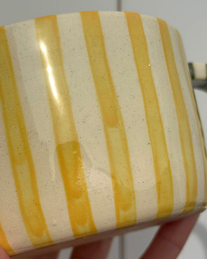 Classic Stripey Mug - Sunshine Yellow & Avocado *SECOND* see photos