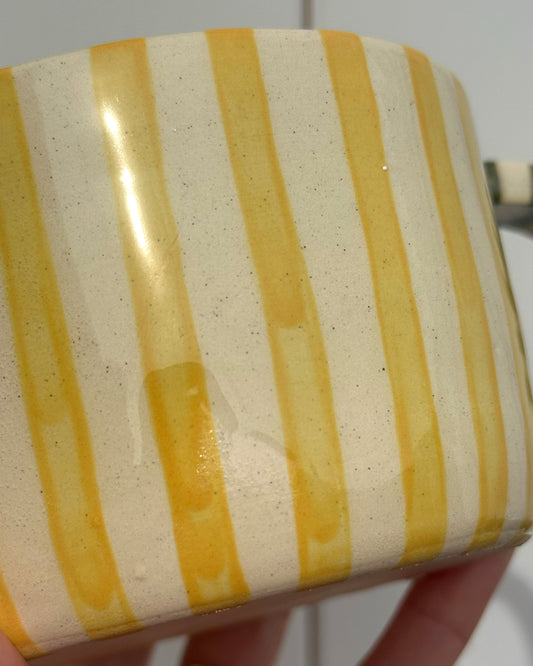 Classic Stripey Mug - Sunshine Yellow & Avocado *SECOND* see photos